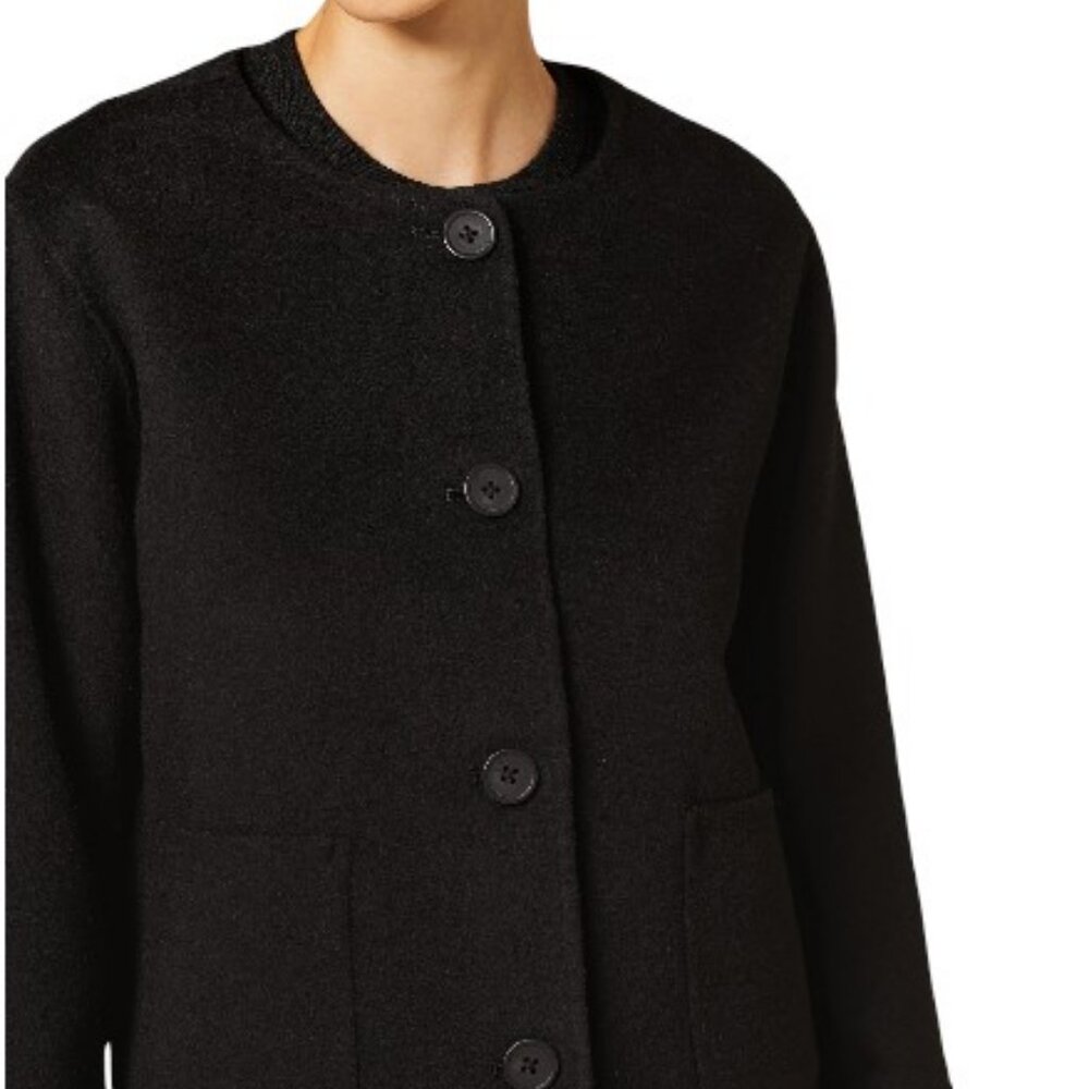 Talbots black vintage camel hair button down blazer size 18